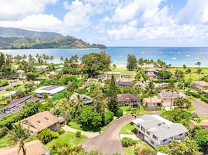 Hale Ola Kai - Hale Ola Kai is in the foreground - just steps away from Hanalei Bay