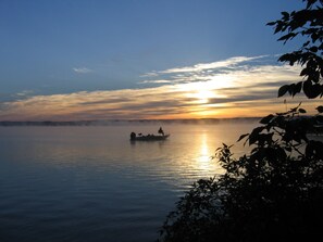 Early morning fishing off the  Pine Knot shore.