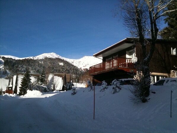 chalet en hiver