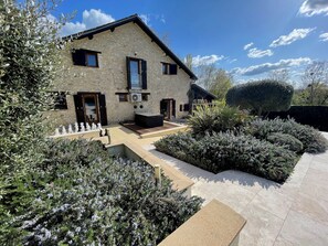 The Lavender and Verte bedrooms open onto the pool area 