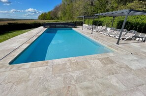 Lovely views over the countryside from the pool area