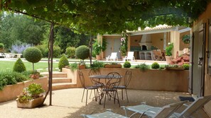 terrasse sud accès piscine