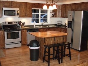 The full kitchen allows being able to cook as if at home.