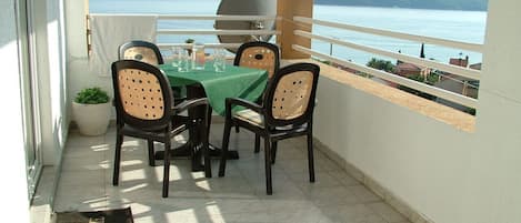 Table on terrace

