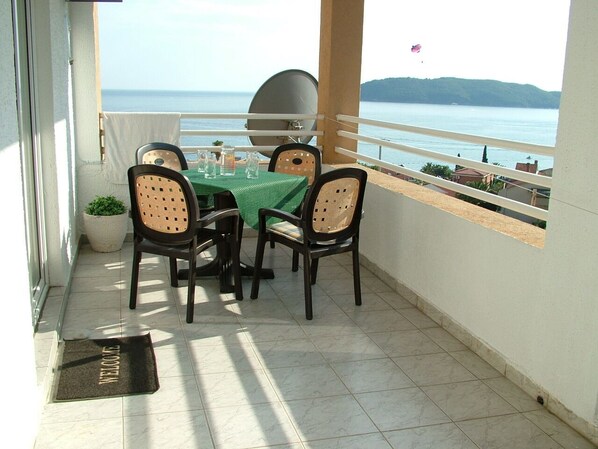 Table on terrace

