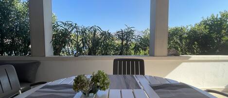 Peaceful verandah facing the bay.