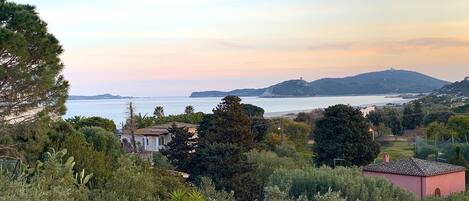 sunset in Simius - sight from roof terrace