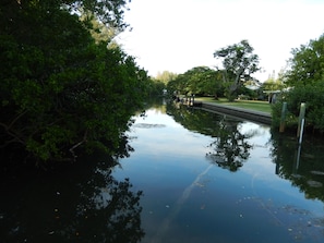 Looking down the canal.