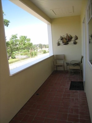 The balcony with bistro table for your enjoyment.