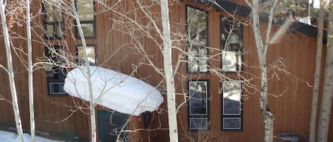 Natural light floods the town home in any season