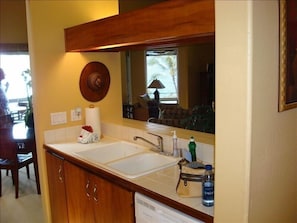 Kitchen looking towards living/dining area