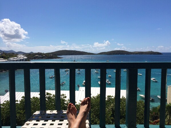 Relaxing on the balcony!  It doesn't get much better  than this!