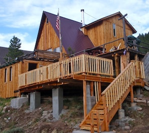 View from Quartz Creek of new 'River Deck' and stairs leading to the river bank.