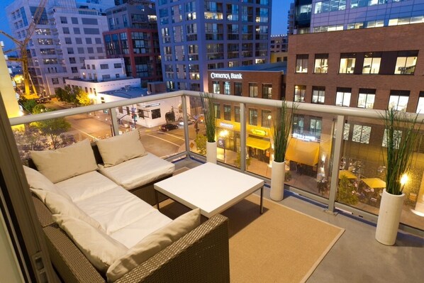 Balcony with City Views