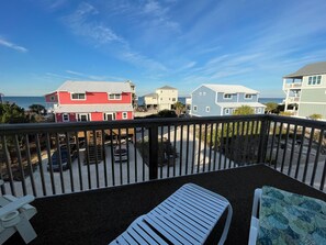 View of the Gulf from upper deck off master bedroom