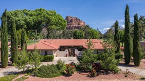 Front of House Castle Rock in background, Bell Rock is to the right