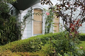 Your living room windows (street side).
