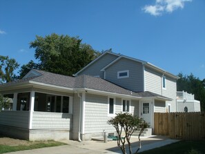 Front Right Side / Porch View of House from Country Club Drive (street view)