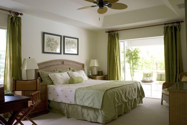 Master bedroom opening to the lanai