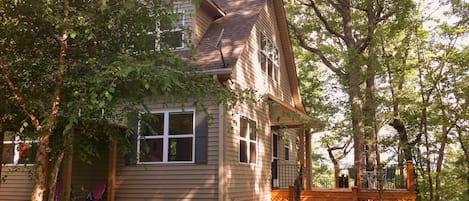 House sits on a knoll half way up Lynch Mountain