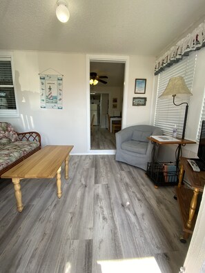 Entry with TV & seating
