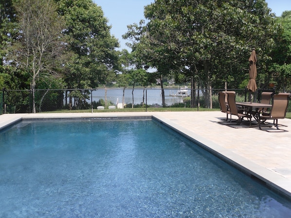Pool, overlooking Menantic Creek.