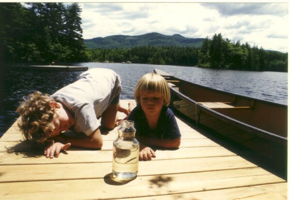The Ossipee Ring (Blacksnout), dock, canoe, pickerel minnow
