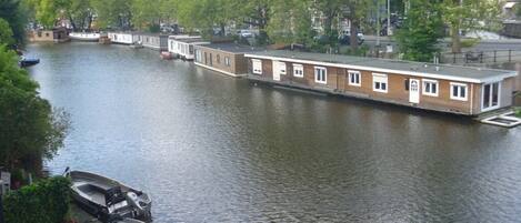 View from the window overlooking the canal