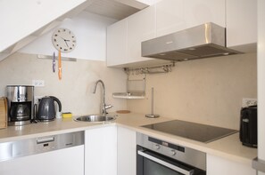 Open kitchen fully equiped with Miele appliances