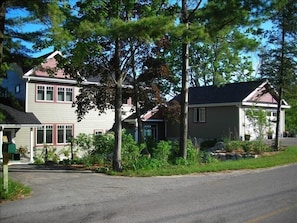 View of the cottage (home) from quiet and rural S Stony Point Rd, Suttons Bay