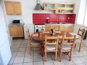 Kitchen and dining area of main living room