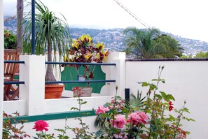 Garden and terrace with panoramic view of Funchal and mount