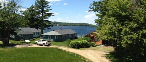 View from the camp porch over the neighbor's cottages.