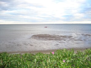 Enjoy the views of the water from the deck