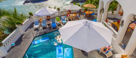 Palace Pool, Deck, Jacuzzi and the Pacific