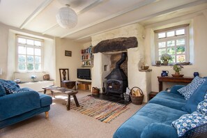 Sitting room with woodburner