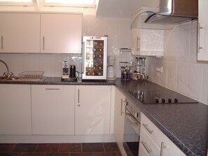 Fully equipped large kitchen.

