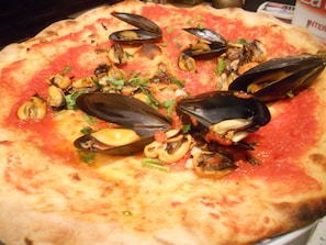 Pizza avec les moules