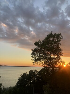 Sunset from the front lawn.