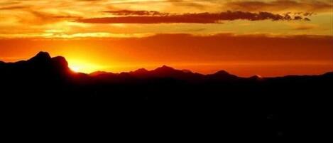 Unbelievable sunset views from my home - Tucson Mountains 

