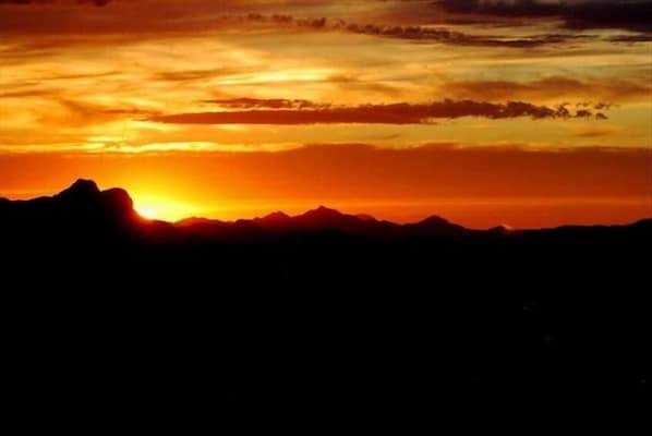 Unbelievable sunset views from my home - Tucson Mountains 
