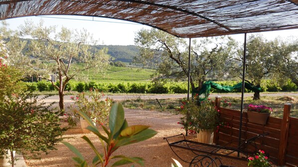 TERRASSE ET VUE EXTERIEURE