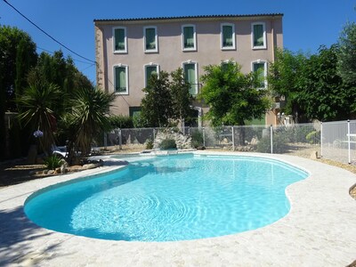 DUPLEX IN OLD MASTER HOUSE WITH POOL, PARKING, BEACHES 8 Km