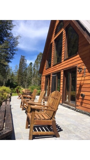 Patio for eating and sitting