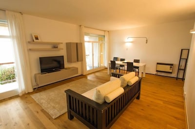 Sori: Apartment in Residenz mit Privatstrand an der italienischen Riviera