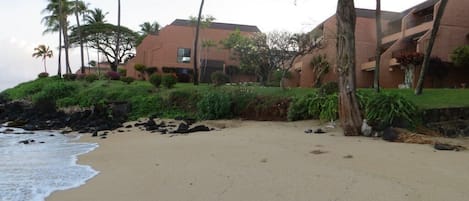 View of our building from Kuleana south beach with 702 30 feet from the sand