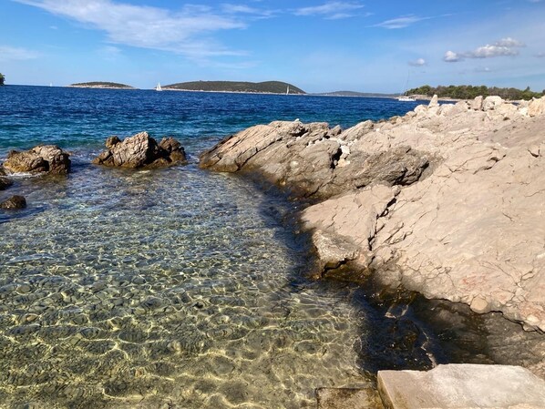 Natural pool in front of the villa 