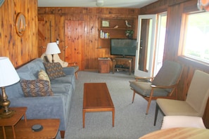 Living room and dining table in lower right corner