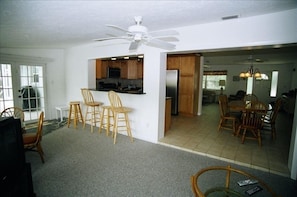 Family Room and Dining area off Kitchen