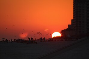 Another beautiful Gulf Shores sunset on the beach! Sugar White Sand waiting!